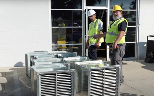 Workers in sustainable energy field